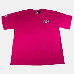 Gildan Women's Hot Pink Shirt Texas Tech Red Raiders Zebra Print Lubbock, TX XL